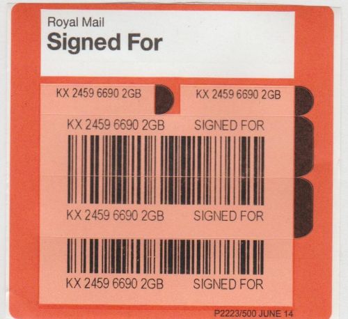 Royal Mail Recorded Delivery